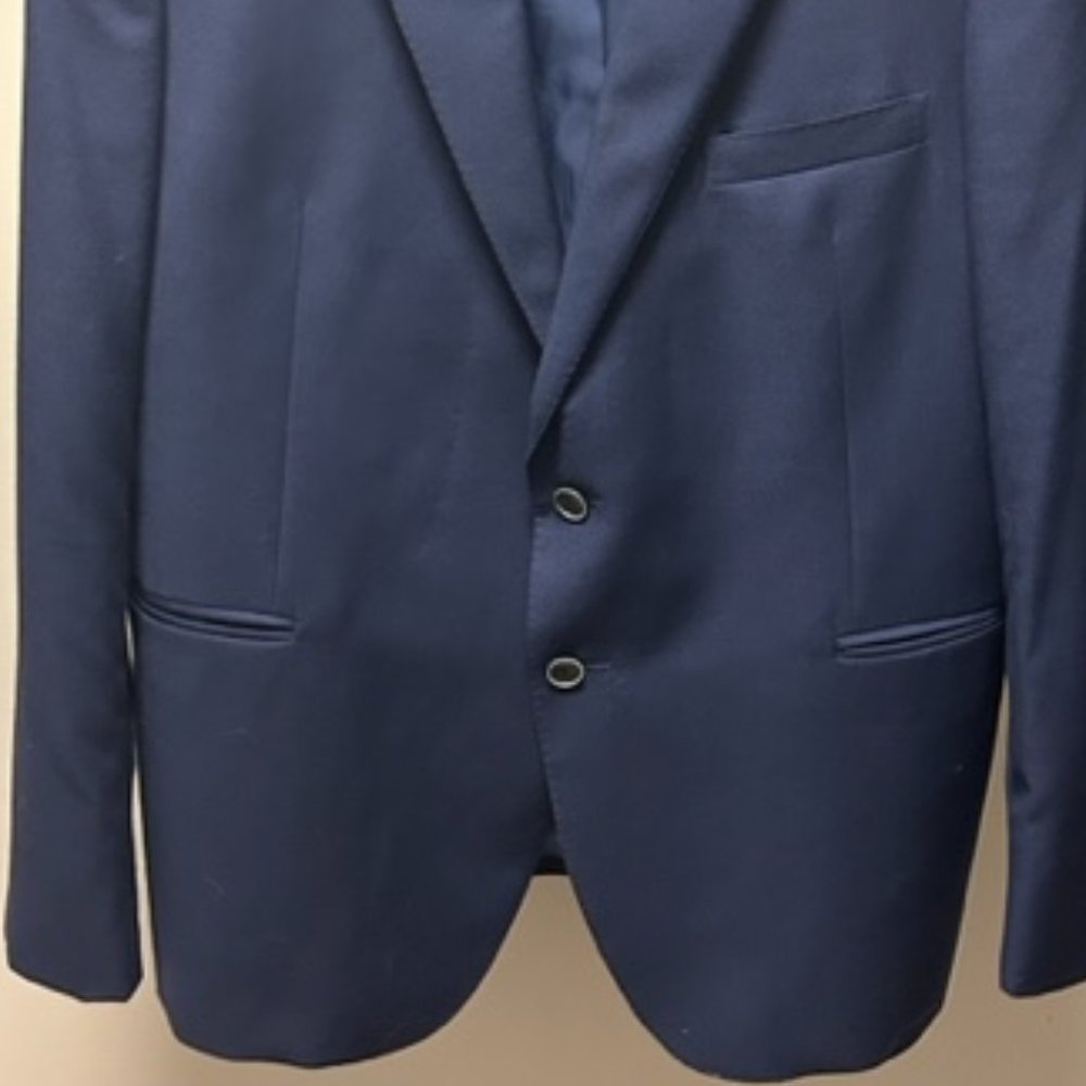 Mens 50R Slim Fit Joseph Abboud Navy Blazer Suit Jacket - Picture 6 of 9